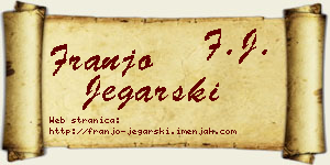Franjo Jegarski vizit kartica